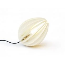 Gone's Lampes à Poser Lampe à Poser En Bois Frêne Teinté Blanc Avec Fil Noir -Luminaires Ventes lampe a poser en bois frene teinte blanc avec fil noir 3