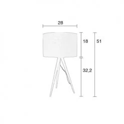 Zuiver Lampes à Poser Lampe à Poser En Bois Noir Et Abat Jour Gris -Luminaires Ventes lampe a poser en bois noir et abat jour gris 5