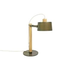 DIZY Design Lampes à Poser Lampe à Poser En Chêne Et Métal Terracotta -Luminaires Ventes lampe a poser en chene et metal vernis brut