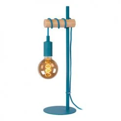 J&Kids Lampes à Poser Lampe à Poser En Métal Bleu Ø 15 Cm