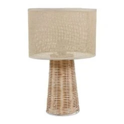 Jardideco Lampes à Poser Lampe à Poser En Rotin