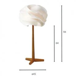 Now’s Home Lampes à Poser Lampe à Poser En Zipper Ivoire Pied En Teck H94 -Luminaires Ventes lampe a poser en zipper ivoire pied en teck h94 4