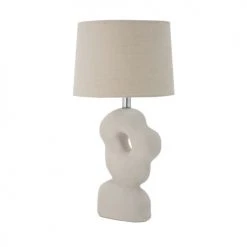 Bloomingville Lampes à Poser Lampe à Poser Forme Organique En Grès Blanc -Luminaires Ventes lampe a poser forme organique en gres blanc 3