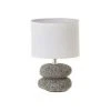 Wadiga Lampes à Poser Lampe à Poser Galets Abat-jour Blanc