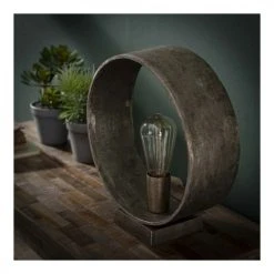 Lampea Lampes à Poser Lampe à Poser Industrielle En Métal Argent 32 Cm -Luminaires Ventes lampe a poser industrielle en metal argent 32 cm 2