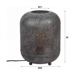 Lampea Lampes à Poser Lampe à Poser Industrielle En Métal Argenté 33 Cm -Luminaires Ventes lampe a poser industrielle en metal argente 33 cm 3