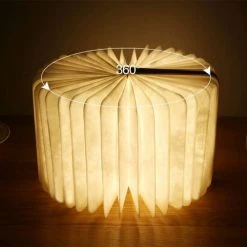 Coup De Coeur Lampes à Poser Lampe à Poser Livre Led Couverture En Bois -Luminaires Ventes lampe a poser livre led couverture en bois 4