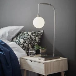 Markslöjd Lampes à Poser Lampe à Poser Métal Argent/verre Opalin H60cm 10 Markslöjd Lampes à Poser Lampe à Poser Métal Argent/verre Opalin H60cm -Luminaires Ventes lampe a poser metal argent verre opalin h60cm 3