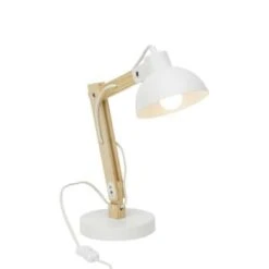 Brilliant Lampes à Poser Lampe à Poser Métal Noir Et Bois Naturel H59cm -Luminaires Ventes lampe a poser metal blanc et bois naturel h59cm