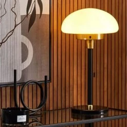 Beliani Lampes à Poser Lampe à Poser Noir Et Blanc -Luminaires Ventes lampe a poser noir et blanc 1