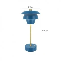 Pirouette Paris Lampes à Poser Lampe à Poser Rechargeable En Métal Noir Et Doré H31 -Luminaires Ventes lampe a poser rechargeable en metal noir et dore h31 5