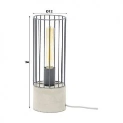 Lampea Lampes à Poser Lampe à Poser Vintage En Métal Béton 34 Cm -Luminaires Ventes lampe a poser vintage en metal beton 34 cm 3