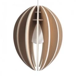 Gone's Suspensions Lampe à Suspendre En Bois Cordon Blanc Sans Ampoule