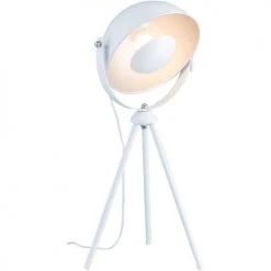 ATHM DESIGN Lampes à Poser Lampe Abat Jour Blanc Et Pieds Métal -Luminaires Ventes lampe abat jour blanc et pieds metal 3