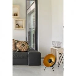 ATHM DESIGN Lampes à Poser Lampe Abat Jour Et Pied Métal Noir -Luminaires Ventes lampe abat jour et pied metal noir 2