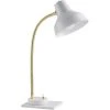 ATHM DESIGN Lampes à Poser Lampe Abat Jour Métal Et Pied Blanc -Luminaires Ventes lampe abat jour metal et pied blanc