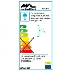 Martinelli Luce Lampes à Poser Lampe Ampoules LED Pied Télescopique Noir H66-86cm -Luminaires Ventes lampe ampoules led pied telescopique noir h66 86cm 3