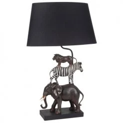 Maisons Du Monde Lampes à Poser Lampe Animaux Sauvages Et Abat-jour Noir