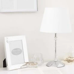 Maisons Du Monde Lampes à Poser Lampe Bougeoir En Métal Et Verre Avec Abat-jour Blanc -Luminaires Ventes lampe bougeoir en metal et verre avec abat jour blanc 1000 6 2 159041 3