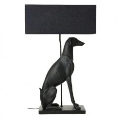 Maisons Du Monde Lampes à Poser Lampe Chien Et Abat-jour Noirs