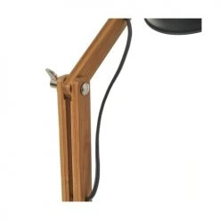 Wadiga Lampes à Poser Lampe De Bureau Articulée Métal Noir Et Bambou H40,5cm -Luminaires Ventes lampe de bureau articulee metal noir et bambou h40 5cm 4