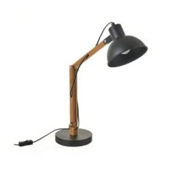 Wadiga Lampes à Poser Lampe De Bureau Articulée Métal Noir Et Bambou H40,5cm -Luminaires Ventes lampe de bureau articulee metal noir et bambou h40 5cm 5
