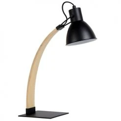 Lucide Lampes à Poser Lampe De Bureau En Bois Noir -Luminaires Ventes lampe de bureau en bois noir 3