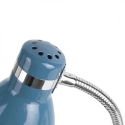 Present Time Lampes à Poser Lampe De Bureau Study En Métal Bleu H34cm -Luminaires Ventes lampe de bureau study en metal bleu h34cm 2