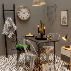 Present Time Lampes à Poser Lampe De Bureau Study En Métal Bleu H34cm -Luminaires Ventes lampe de bureau study en metal bleu h34cm 4