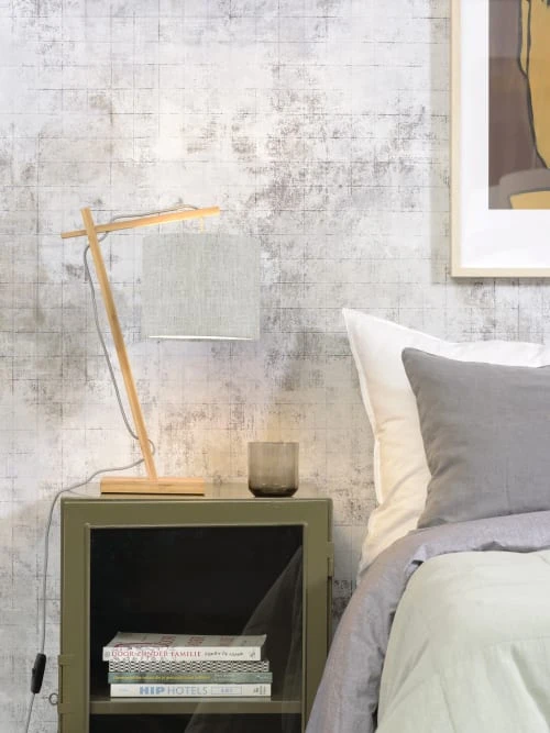 Good & Mojo Lampes à Poser Lampe De Table Bambou/lin H46cm 4 Good & Mojo Lampes à Poser Lampe De Table Bambou/lin H46cm – Image 2