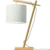 Good & Mojo Lampes à Poser Lampe De Table Bambou/lin H46cm -Luminaires Ventes lampe de table bambou lin h46cm