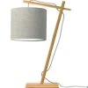 Good & Mojo Lampes à Poser Lampe De Table Bambou/lin H46cm -Luminaires Ventes lampe de table bambou lin h46cm 18