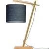 Good & Mojo Lampes à Poser Lampe De Table Bambou/lin H46cm -Luminaires Ventes lampe de table bambou lin h46cm 6