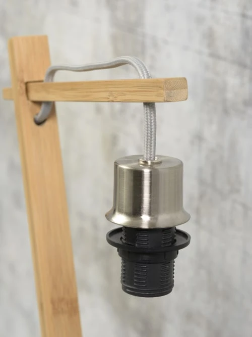 Good & Mojo Lampes à Poser Lampe De Table Bambou/lin Vert H46cm 5 Good & Mojo Lampes à Poser Lampe De Table Bambou/lin Vert H46cm – Image 3