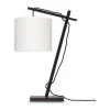 Good & Mojo Lampes à Poser Lampe De Table Bambou Noir/lin H46cm -Luminaires Ventes lampe de table bambou noir lin h46cm