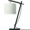 Good & Mojo Lampes à Poser Lampe De Table Bambou Noir/lin H46cm -Luminaires Ventes lampe de table bambou noir lin h46cm 12