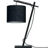 Good & Mojo Lampes à Poser Lampe De Table Bambou Noir/lin H46cm -Luminaires Ventes lampe de table bambou noir lin h46cm 36