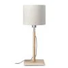 Good & Mojo Lampes à Poser Lampe De Table En Bambou Abat-jour En Lin Lin Clair, H. 59cm -Luminaires Ventes lampe de table en bambou abat jour en lin lin clair h 59cm