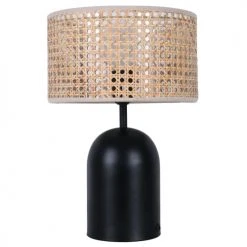 Keria Lampes à Poser Lampe De Table En Canage Naturel -Luminaires Ventes lampe de table en canage naturel 2