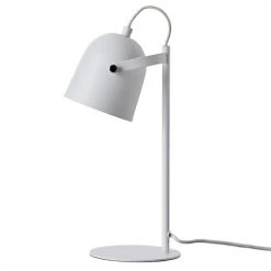 Dyberg Larsen Lampes à Poser Lampe De Table En Métal Blanc Mat, H 37 Cm D 11 Cm