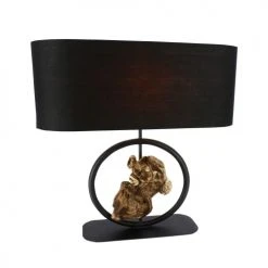 Now’s Home Lampes à Poser Lampe De Table En Métal Et Bois