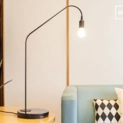 PIB Lampes à Poser Lampe De Table En Métal Et Marbre Noir -Luminaires Ventes lampe de table en metal et marbre noir 1