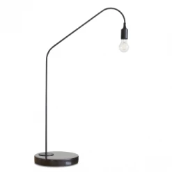 PIB Lampes à Poser Lampe De Table En Métal Et Marbre Noir