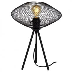 Lucide Lampes à Poser Lampe De Table En Métal Noir