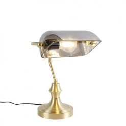 QAZQA Lampes à Poser Lampe De Table En Verre Doré/laiton -Luminaires Ventes lampe de table en verre dore laiton 4