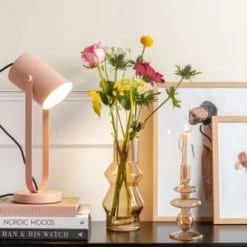 Present Time Lampes à Poser Lampe De Table Gris Rose H41,5cm -Luminaires Ventes lampe de table gris rose h41 5cm 4