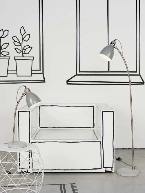 It's About Romi Lampes à Poser Lampe De Table Grise H50cm 4 It's About Romi Lampes à Poser Lampe De Table Grise H50cm – Image 2