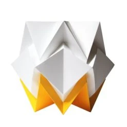 Tedzukuri Atelier Lampes à Poser Lampe De Table Origami Bicolore En Papier Taille M -Luminaires Ventes lampe de table origami bicolore en papier taille m 5