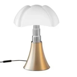 Martinelli Luce Lampes à Poser Lampe Dimmer LED Pied Télescopique Or H50-62cm -Luminaires Ventes lampe dimmer led pied telescopique or h50 62cm
