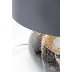 Kare Design Lampes à Poser Lampe Effet Marbre Gris Et Abat-jour Noir -Luminaires Ventes lampe effet marbre gris et abat jour noir 4